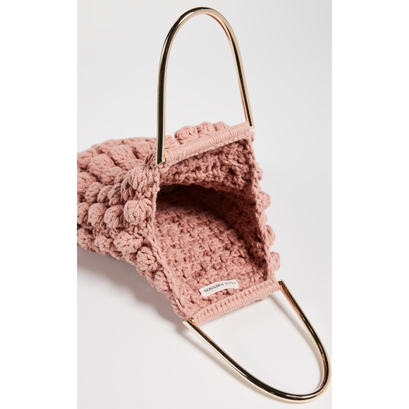 Ulla Johnson Barranco Crochet Knit Pom Tote Bag - Picture 5 of 5
